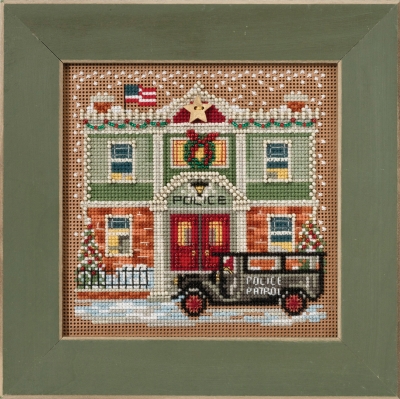 Christmas Twilight Carolers Church Service Snowy Scene CROSS STITCH PATTERN